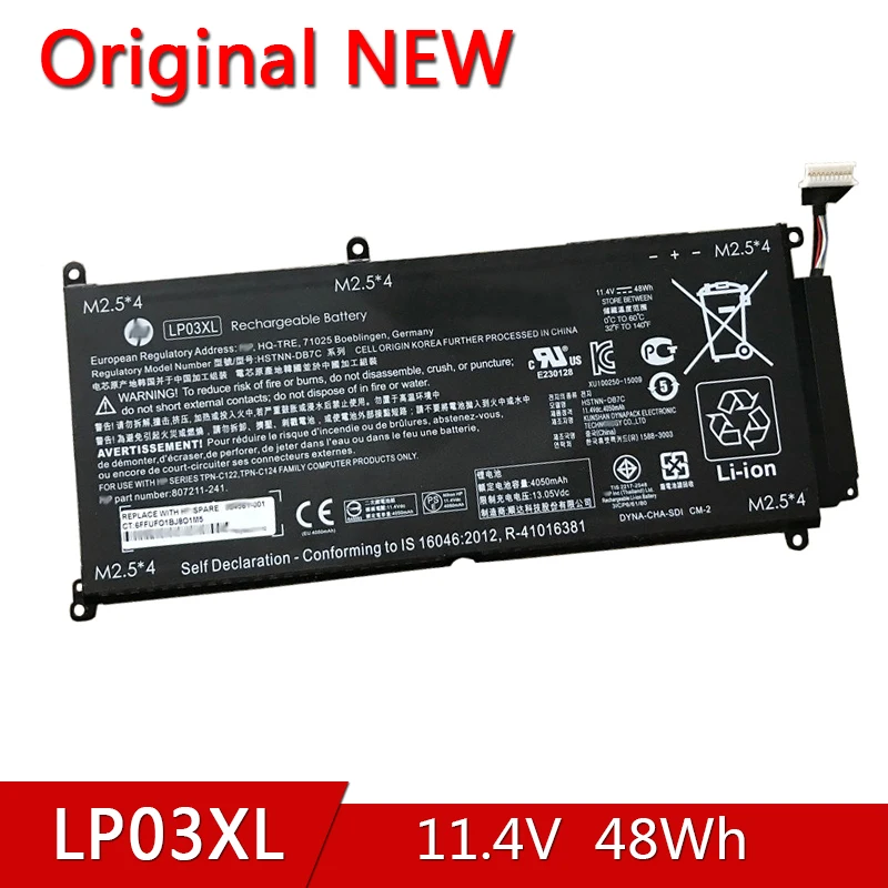 LP03XL Original Battery For HP Envy 15- M6-P HSTNN-DB7C/DB6X/UB6R PN-C121/C122/C124 807211-121/221 804072-241/541 805094-005
LP03XL Original Battery For HP Envy 15- M6-P HSTNN-DB7C/DB6X/UB6R PN-C121/C122/C124 807211-121/221 804072-241/541 805094-005