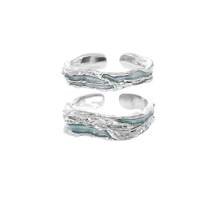 Enamel Glaze Rings Geometric Wave Wrinkle Rings y2k Inlaid Zircon Jewelry For Women Girls Party Gift Open Finger Ring Korean New 
Enamel Glaze Rings Geometric Wave Wrinkle Rings y2k Inlaid Zircon Jewelry For Women Girls Party Gift Open Finger Ring Korean New