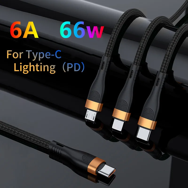 6A 66W Type C Cable Lighting Cable PD Cable Fast Charging Mobile Phone Charger Data Cord for Iphone12 13 Huawei Xiaomi Samsung 
6A 66W Type C Cable Lighting Cable PD Cable Fast Charging Mobile Phone Charger Data Cord for Iphone12 13 Huawei Xiaomi Samsung