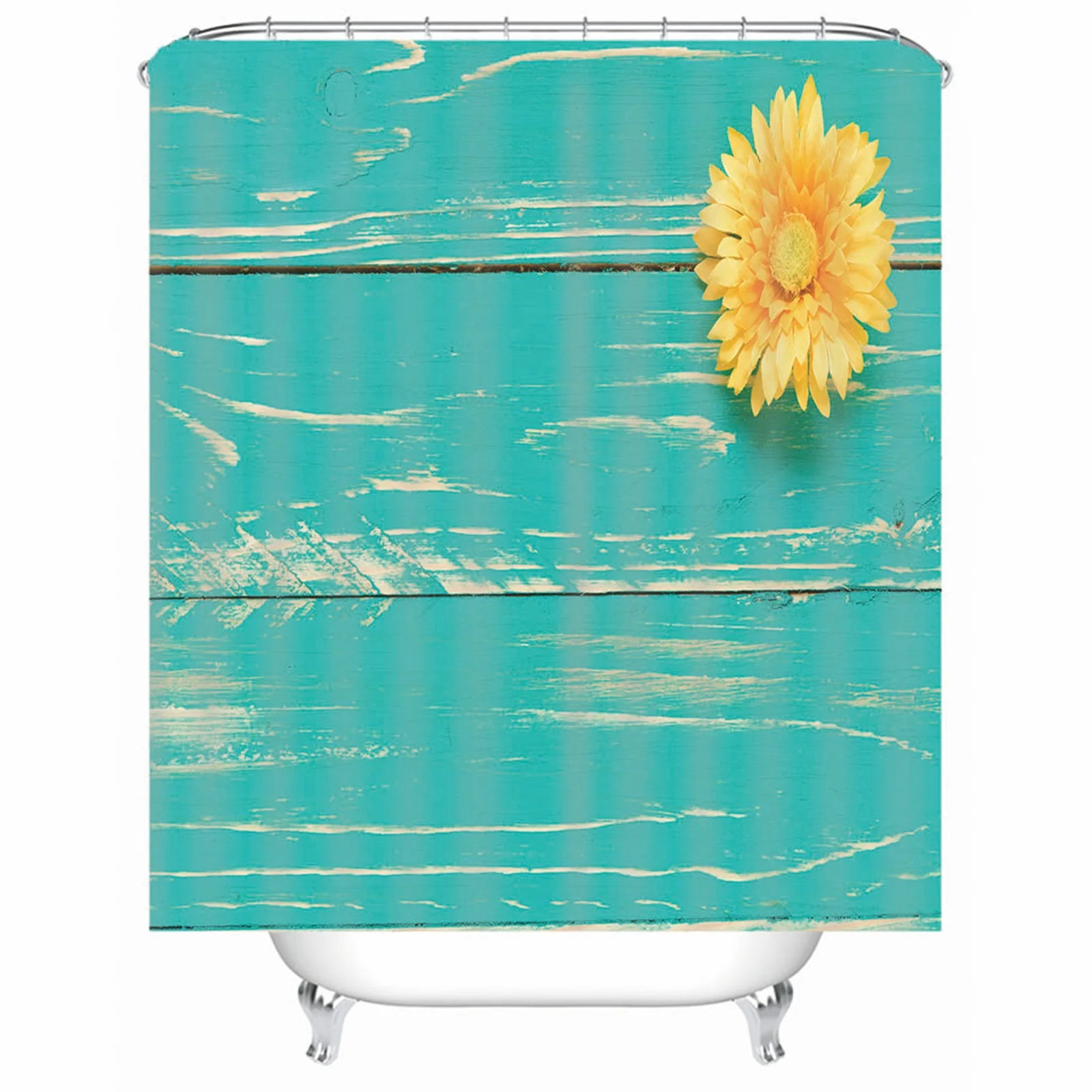 Shower Curtain Farmhouse Polyester Sunflower Board Blue Mold & Mildew Resistant Waterproofwith Rustproof Grommets Hooks
Shower Curtain Farmhouse Polyester Sunflower Board Blue Mold & Mildew Resistant Waterproofwith Rustproof Grommets Hooks