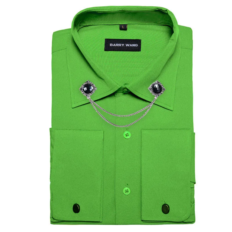 Spring Autumn Leaf Green Men's Shirts Classic Long Sleeve Lapel Shirt For Male Casual Fit Groom Wedding Party Barry.Wang CY-741
Spring Autumn Leaf Green Men's Shirts Classic Long Sleeve Lapel Shirt For Male Casual Fit Groom Wedding Party Barry.Wang CY-741
