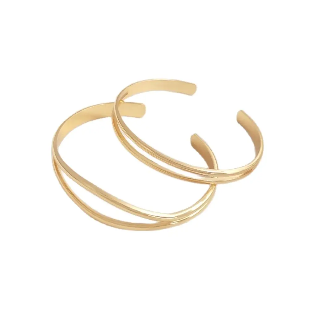 14K Plating Gold Filled Simple and stylish French women's bracelet with a hyperbolic open loop DIY handmade bracelet
14K Plating Gold Filled Simple and stylish French women's bracelet with a hyperbolic open loop DIY handmade bracelet