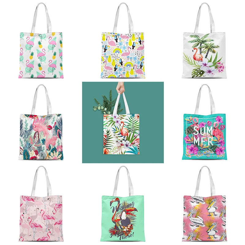 Flamingo Animal Print Bag Female Shopping Shoulder Bag Feminism Girl Slogan Canvas Bags Women Eco Reusable Shopper Handbags
Flamingo Animal Print Bag Female Shopping Shoulder Bag Feminism Girl Slogan Canvas Bags Women Eco Reusable Shopper Handbags