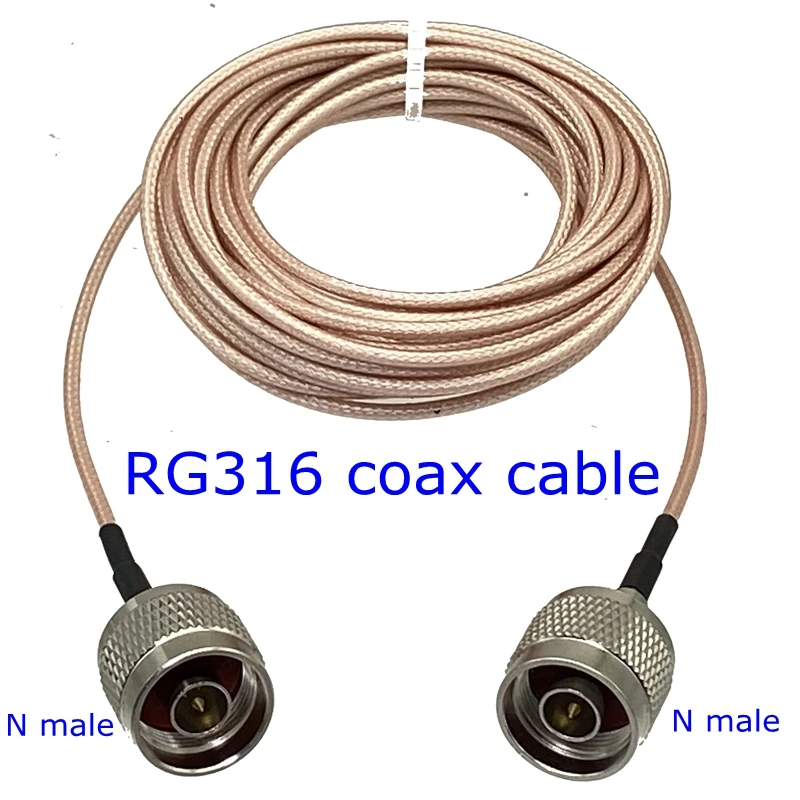 RG316 L16 N Male Plug To N Male Plug Conncetor 2x Double N Male To N Male Crimp for RG316 Cable Coaxia Low Loss 50 Ohm
RG316 L16 N Male Plug To N Male Plug Conncetor 2x Double N Male To N Male Crimp for RG316 Cable Coaxia Low Loss 50 Ohm