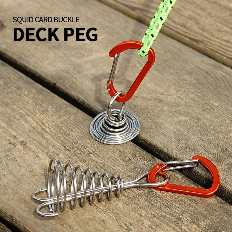 Outdoor Camping Octopus Rope Buckle Camping Deck Nail Fixed Tent Rope Buckle Spring Wind Rope Hook 
Outdoor Camping Octopus Rope Buckle Camping Deck Nail Fixed Tent Rope Buckle Spring Wind Rope Hook