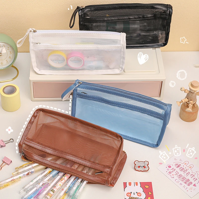 Japanese Style Nylon Storage Bag Portable Mesh Transparent Pencil Case Student Exam Stationery Bag Kid School Supplies
Japanese Style Nylon Storage Bag Portable Mesh Transparent Pencil Case Student Exam Stationery Bag Kid School Supplies