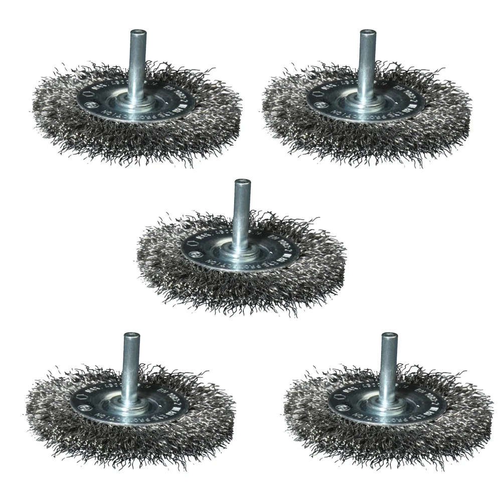 5Pcs Wire Wheel Drill Brush 4inch Round Shank 0.3mm Carbon Steel Wire For Cleaning Rust Burring Bit Electric Grinder Accessories
5Pcs Wire Wheel Drill Brush 4inch Round Shank 0.3mm Carbon Steel Wire For Cleaning Rust Burring Bit Electric Grinder Accessories