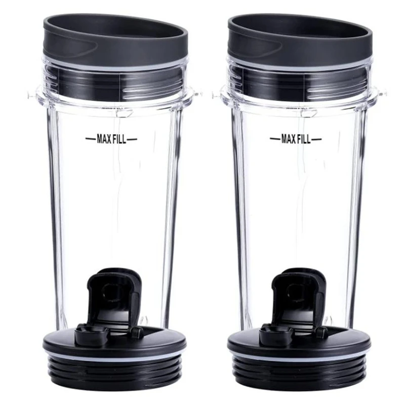 2 Pcs 16 OZ Cup With Four Lids,Blender Replacement Parts Accessories For Ninja BL660 BL770 BL740/QB3000/BL810 Blender
2 Pcs 16 OZ Cup With Four Lids,Blender Replacement Parts Accessories For Ninja BL660 BL770 BL740/QB3000/BL810 Blender