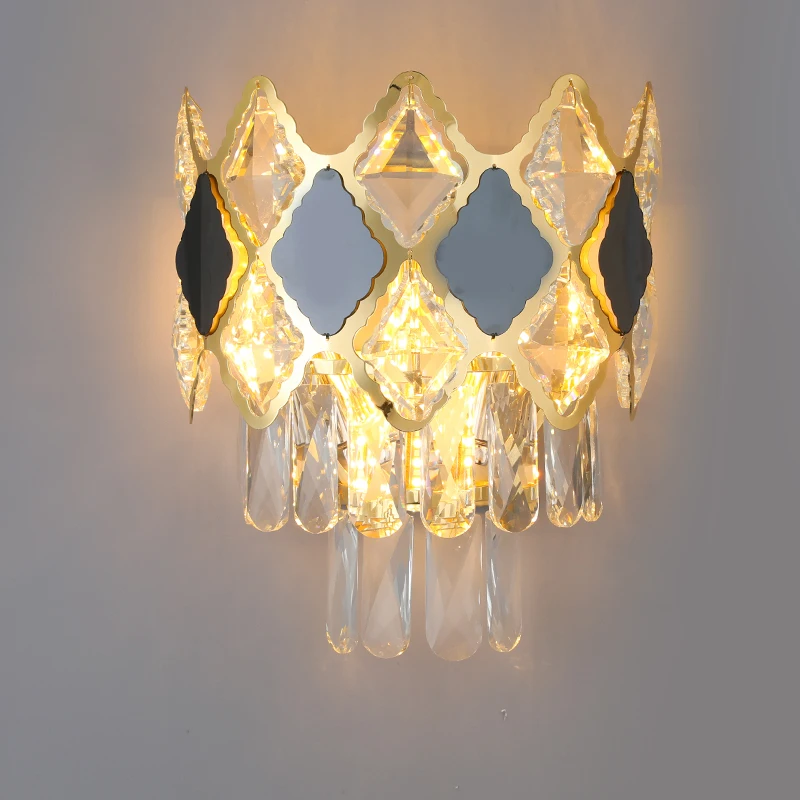 K9 Crystal Wall Light Modern Living Room Background Bedroom Bedside Lamp Luxury Lustre Gold Black Art Decor Luminaire
K9 Crystal Wall Light Modern Living Room Background Bedroom Bedside Lamp Luxury Lustre Gold Black Art Decor Luminaire