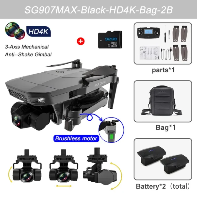 GPS Drone 4K Professional HD Dual Camera 3-Axis Gimbal 5G WIFI Fpv RC Foldable Quadcopter Toy Gift
GPS Drone 4K Professional HD Dual Camera 3-Axis Gimbal 5G WIFI Fpv RC Foldable Quadcopter Toy Gift