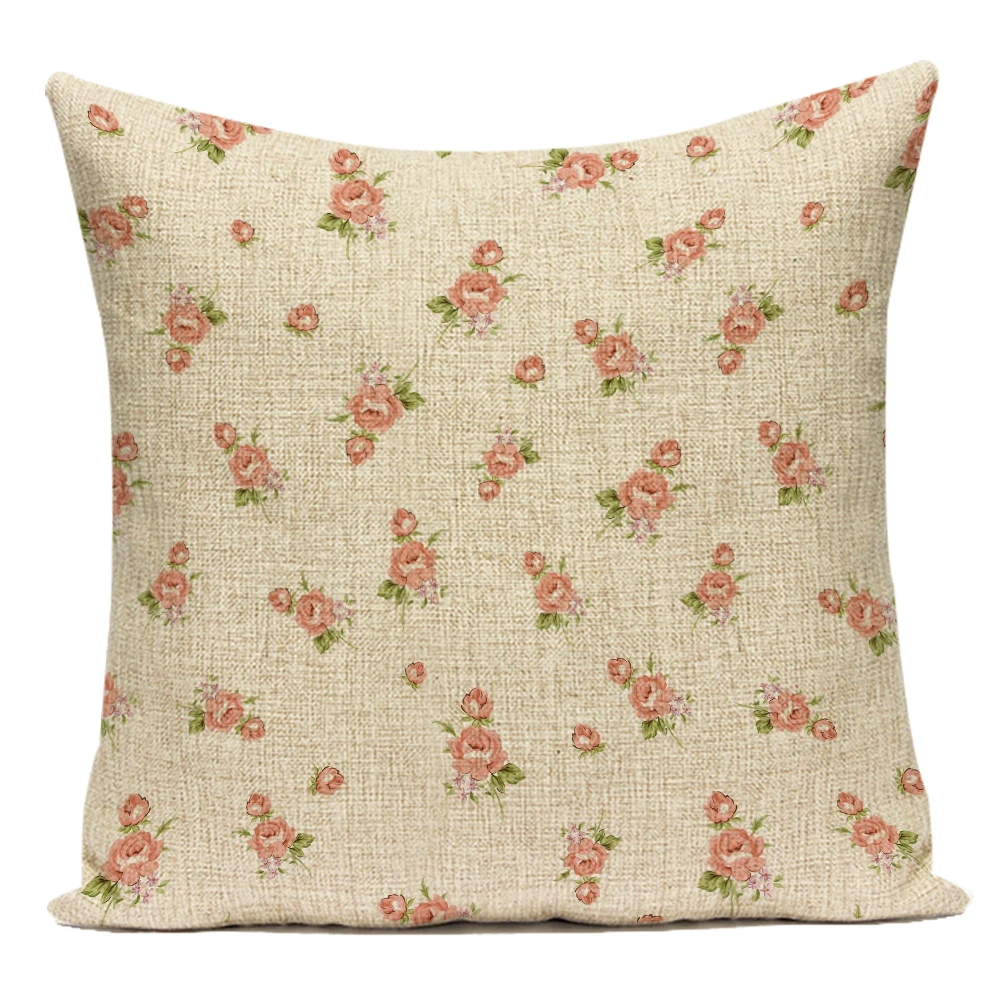 

Retro Flower Home Decor Artistic Upholstery Pillowcase Cushion Covers Floral Decorative Pillows Sofa 45x45 Nordic Textile E2161