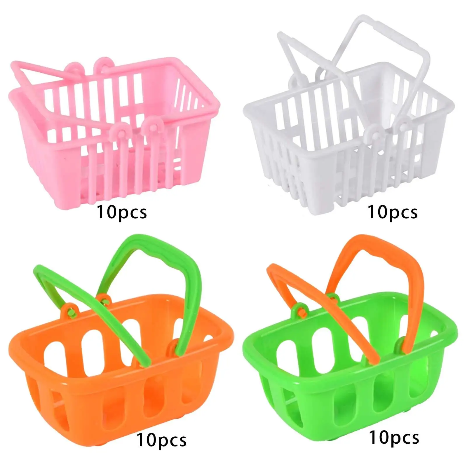 10 Pcs Dollhouse Miniature Basket Plastic 1/12 Dollhouse Furniture Dollhouse Kitchen Accessories Mini Shopping Basket Decoration
10 Pcs Dollhouse Miniature Basket Plastic 1/12 Dollhouse Furniture Dollhouse Kitchen Accessories Mini Shopping Basket Decoration