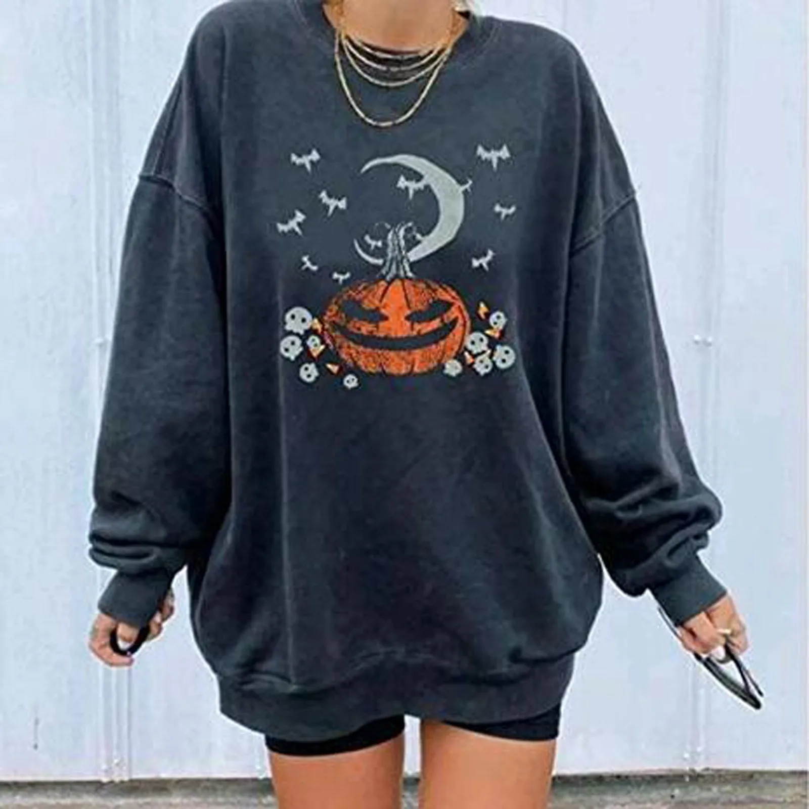 Sweatshirt Fashion Printed Casual Women's Sleeve Ladies Long Halloween Shirts for Women for Work Long Sleeve Button up Blouse
Sweatshirt Fashion Printed Casual Women's Sleeve Ladies Long Halloween Shirts for Women for Work Long Sleeve Button up Blouse