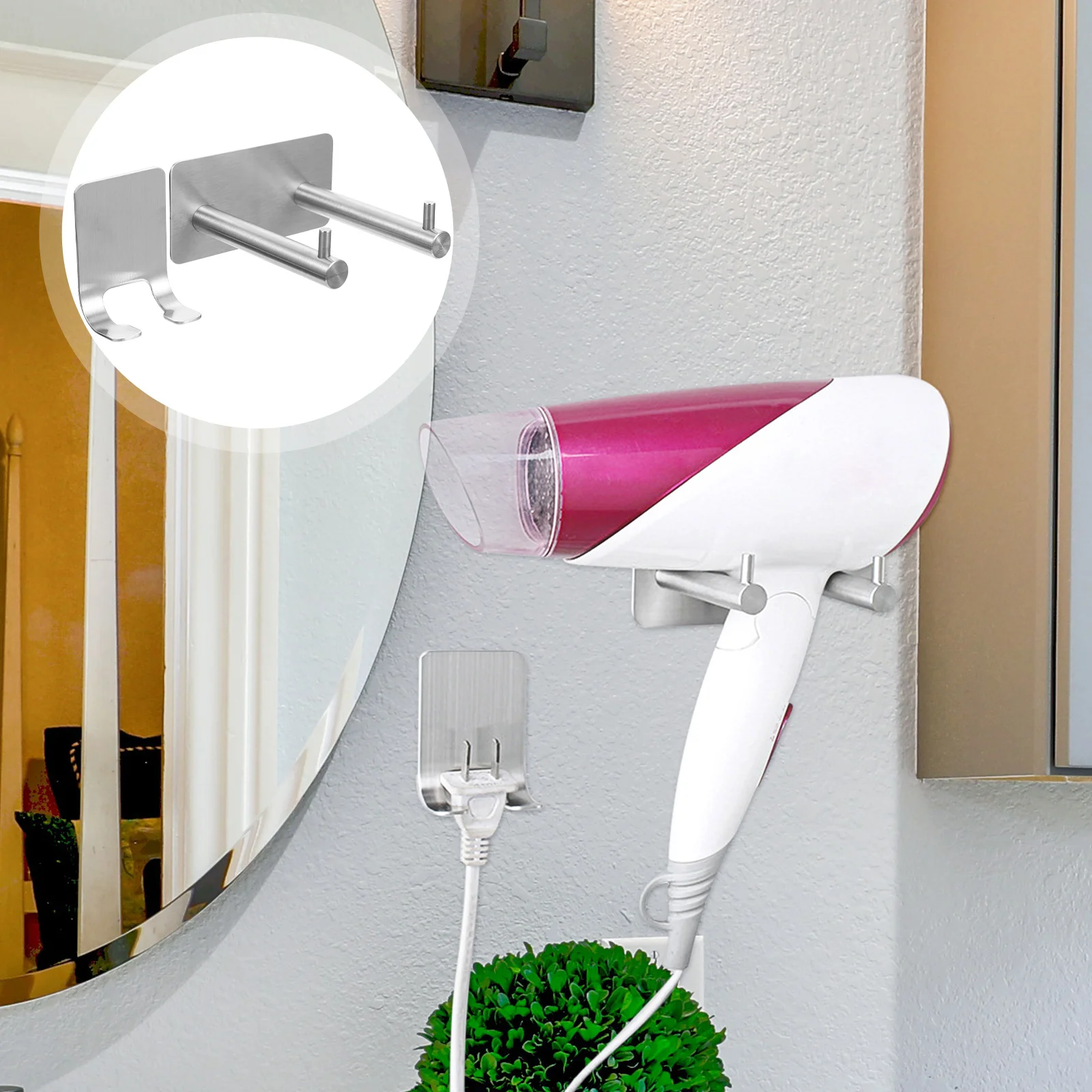 Dryer Hair Holder Wall Rack Bathroom Organizer Storage Blow Bracket Hanging Mounted Curling Shelf Hanger Wands Tool Styling
Dryer Hair Holder Wall Rack Bathroom Organizer Storage Blow Bracket Hanging Mounted Curling Shelf Hanger Wands Tool Styling