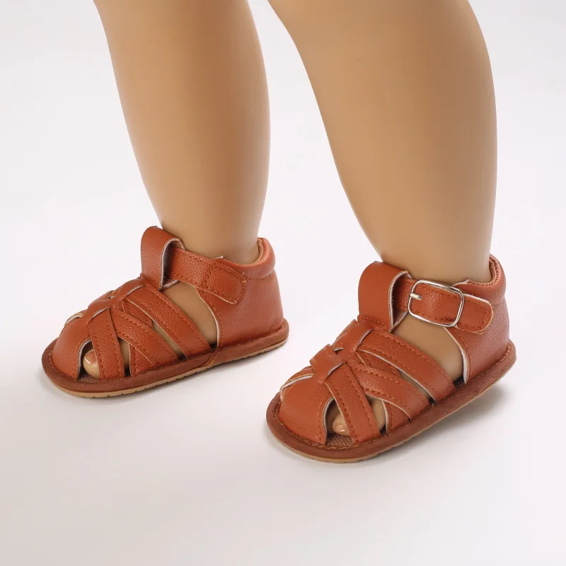 Сандалии на резиновой мягкой подошве для маленьких мальчиков и девочек, Нескользящие босоножки для первых шагов, обувь для новорожденных 
Сандалии на резиновой мягкой подошве для маленьких мальчиков и девочек, Нескользящие босоножки для первых шагов, обувь для новорожденных