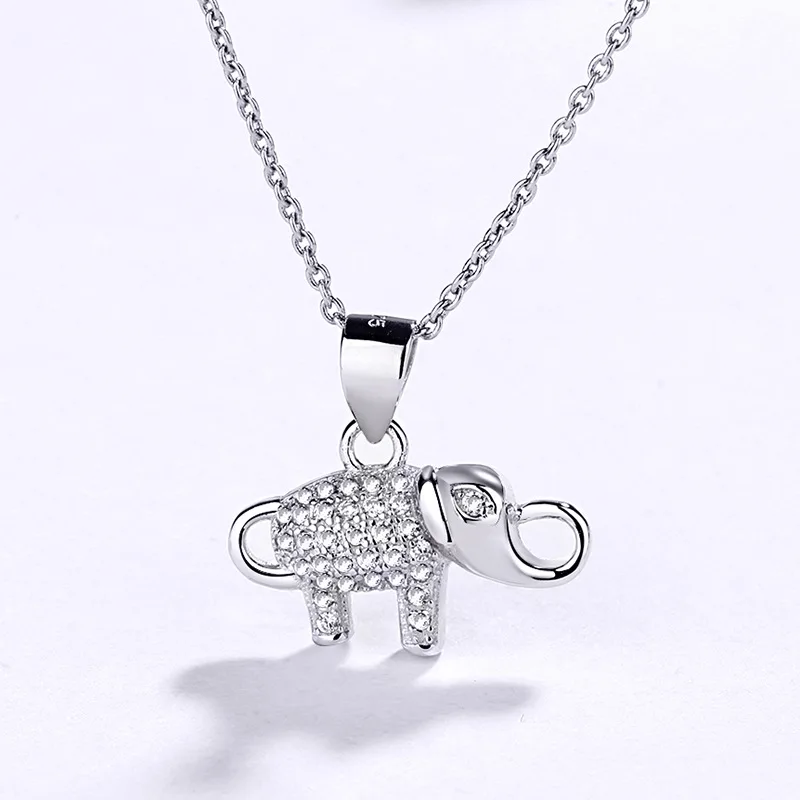 

SODROV Sterling Silver S925 Elephant Pendant Creative Fashion Animal Necklace Jewelry for Women