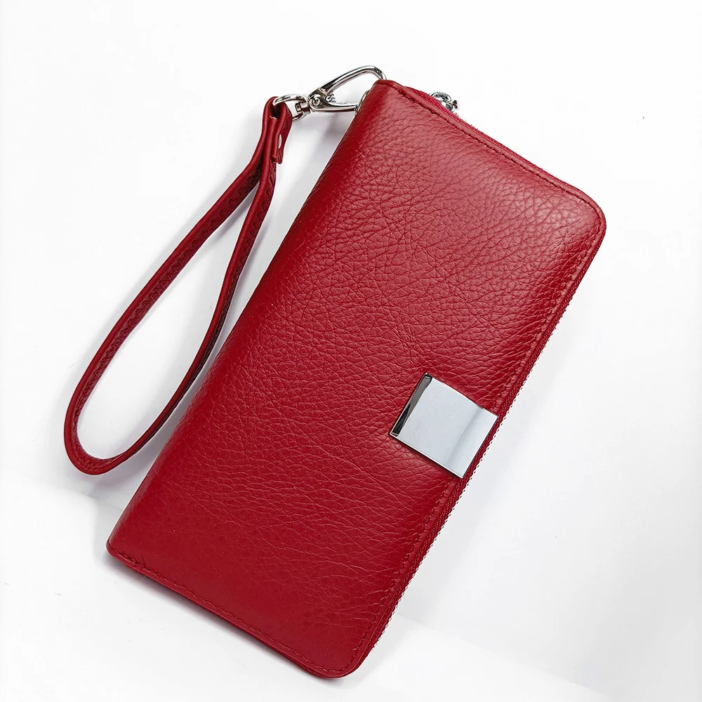 Genuine Leather Women's Wallets Luxury Brand Quality Fashion Female Purse Card Holder Design Long Coin Zipper Wristlet Clutch
Genuine Leather Women's Wallets Luxury Brand Quality Fashion Female Purse Card Holder Design Long Coin Zipper Wristlet Clutch