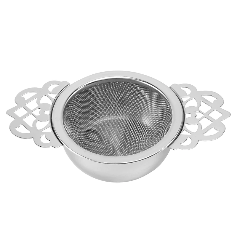 New Tea Strainers With Drip Bowls (2-Pack), Elegant Stainless Steel Loose Leaf Tea Strainers
New Tea Strainers With Drip Bowls (2-Pack), Elegant Stainless Steel Loose Leaf Tea Strainers