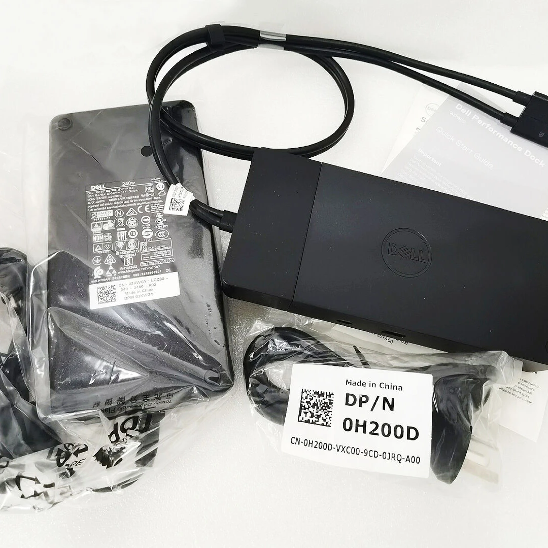 Док-станция для Dell WD19DC USB Type-C Thunderbolt с адаптером питания 240 Вт
Док-станция для Dell WD19DC USB Type-C Thunderbolt с адаптером питания 240 Вт