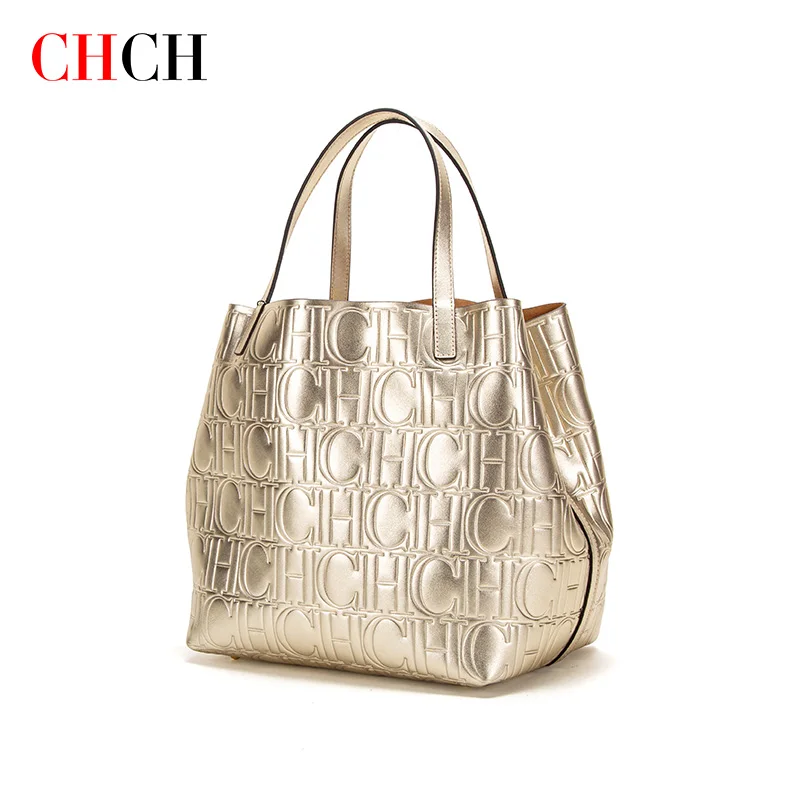 

CHCH 2023 New Top Luxury Ladies Handbag Leather Shopping Bag Embossed Retro Casual Ladies Shoulder Bag Multicolor Optional