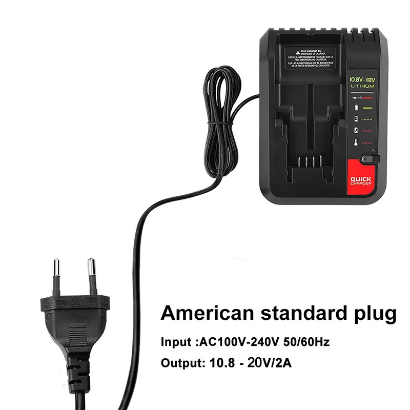 Hot PCC692L Li-ion Battery Charger For Black Decker 20V Porter Cable Stanley 10.8V 14.4V 18V PCC690L L2AFC FMC690L FMC688L 686L
Hot PCC692L Li-ion Battery Charger For Black Decker 20V Porter Cable Stanley 10.8V 14.4V 18V PCC690L L2AFC FMC690L FMC688L 686L