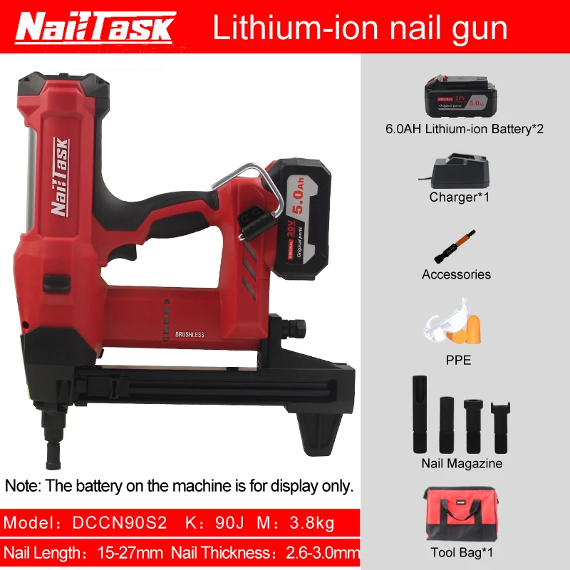 Nailtask DCCN90S2 Беспроводной электропистолет для бетонных гвоздей
Nailtask DCCN90S2 Беспроводной электропистолет для бетонных гвоздей