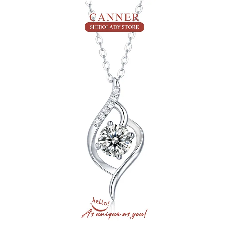 CANNER Cut Moissanite Diamond Necklace For Women 925 Sterling Silver Pendant Engagement Fine Jewelry Christmas With Chains
CANNER Cut Moissanite Diamond Necklace For Women 925 Sterling Silver Pendant Engagement Fine Jewelry Christmas With Chains