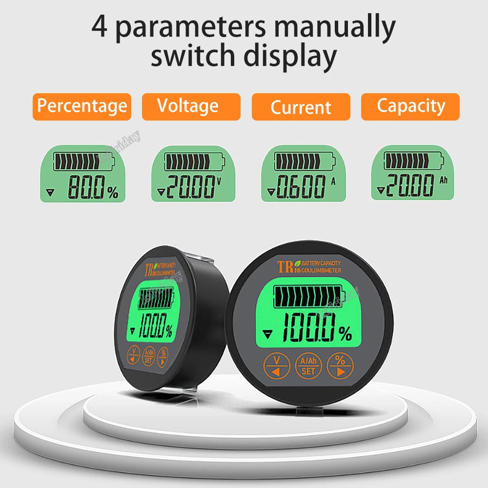 New 12V-72V Battery Tester 50A 100A 350A Battery Capacity Tester Digital Waterproof Ammeter Voltmeter with Memory Function
New 12V-72V Battery Tester 50A 100A 350A Battery Capacity Tester Digital Waterproof Ammeter Voltmeter with Memory Function