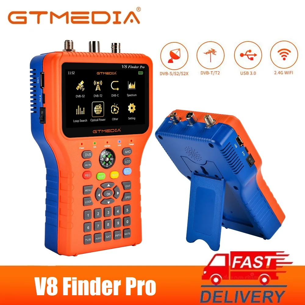 GTmedia V8 Finder Pro Satellite Find Digital DVB-S2/S2X H.265 Satfinder TV Signal Meter HD Sat Decoder Location Supports AHD Cam
GTmedia V8 Finder Pro Satellite Find Digital DVB-S2/S2X H.265 Satfinder TV Signal Meter HD Sat Decoder Location Supports AHD Cam
