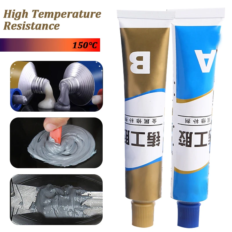 High Temperature Resistance A+B Industrial Repair Paste Glue Metal Casting Agent Stomatal Cracks Adhesive Gel Cold Welding Glue
High Temperature Resistance A+B Industrial Repair Paste Glue Metal Casting Agent Stomatal Cracks Adhesive Gel Cold Welding Glue