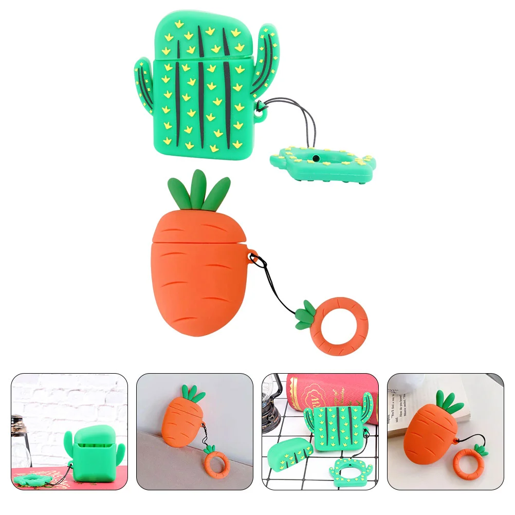 2pcs Earphone Case Carrot Shockproof Adorable Helpers Protectors Covers Cases 
2pcs Earphone Case Carrot Shockproof Adorable Helpers Protectors Covers Cases