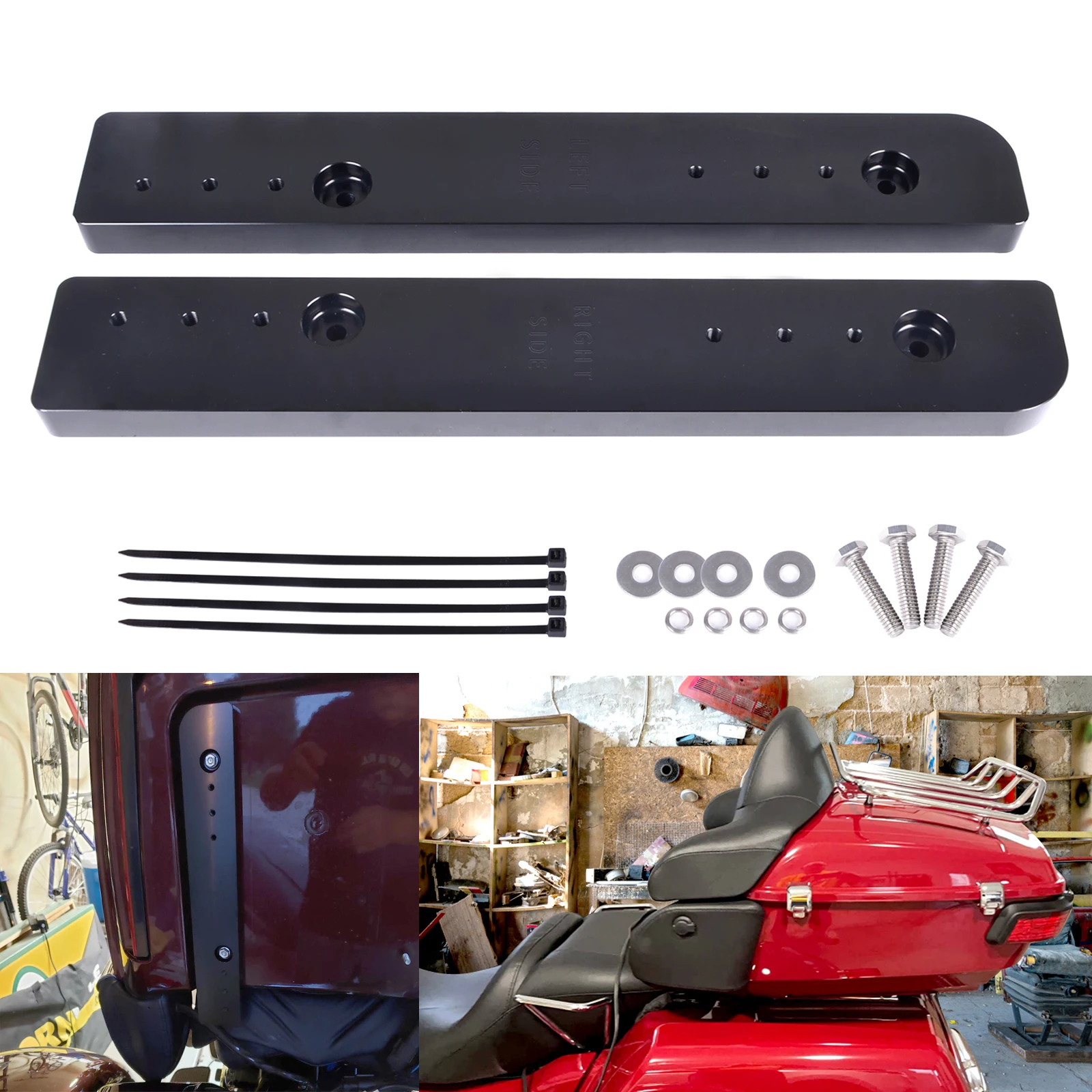 Adjustable 1"-3" Relocator Kit Mount Extend Plate Rack Fit For Harley Touring Road King Street Glide Trikes Tri Glide 2014-2022
Adjustable 1"-3" Relocator Kit Mount Extend Plate Rack Fit For Harley Touring Road King Street Glide Trikes Tri Glide 2014-2022