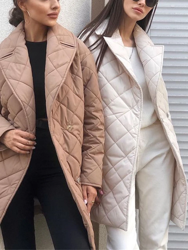 Women's Winter 2022 New Mid-length Parkas Jacket Autumn Simple Leisure Light Thin Fashion Elegant Quilted Coats for Women
Women's Winter 2022 New Mid-length Parkas Jacket Autumn Simple Leisure Light Thin Fashion Elegant Quilted Coats for Women