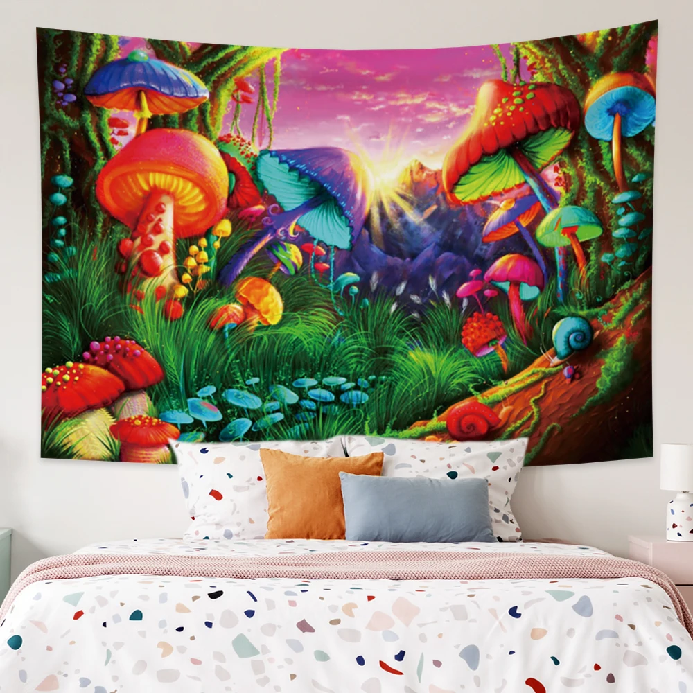 Psychedelic Mushroom Mandala Wall Tapestry Witchcraft Gypsy Decor Rugs Dormitory Bohemian Blanket Living Room Home Decoration
Psychedelic Mushroom Mandala Wall Tapestry Witchcraft Gypsy Decor Rugs Dormitory Bohemian Blanket Living Room Home Decoration