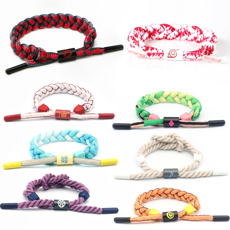 

Anime Naruto Braided Wristband for Men Women Adjustable Rope Weave Cosplay Sports Bracelet Bangles Wristband Toys Christmas Gift