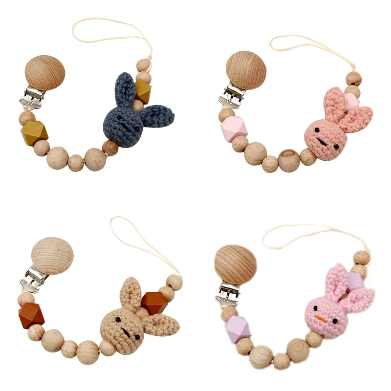 Baby Pacifier Clip Nursing Soother Holder Wooden Beads Crochet Rabbit Teether Chain Clip DIY Dummy Nipple Holder Leash
Baby Pacifier Clip Nursing Soother Holder Wooden Beads Crochet Rabbit Teether Chain Clip DIY Dummy Nipple Holder Leash
