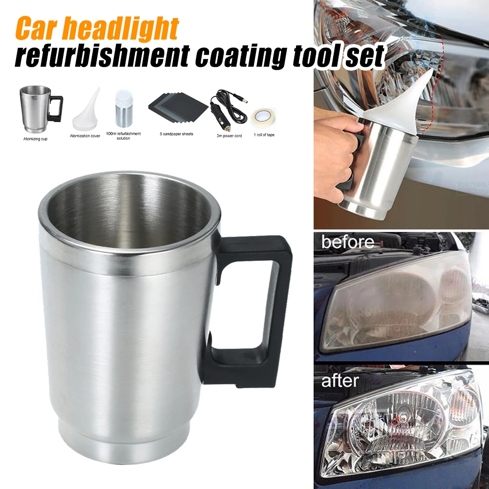 Heating Atomizing Cup Car Headlight Restoration Kit Automotive Headlight Lens Polish Repair Kit Headlight Repair Tool
Heating Atomizing Cup Car Headlight Restoration Kit Automotive Headlight Lens Polish Repair Kit Headlight Repair Tool