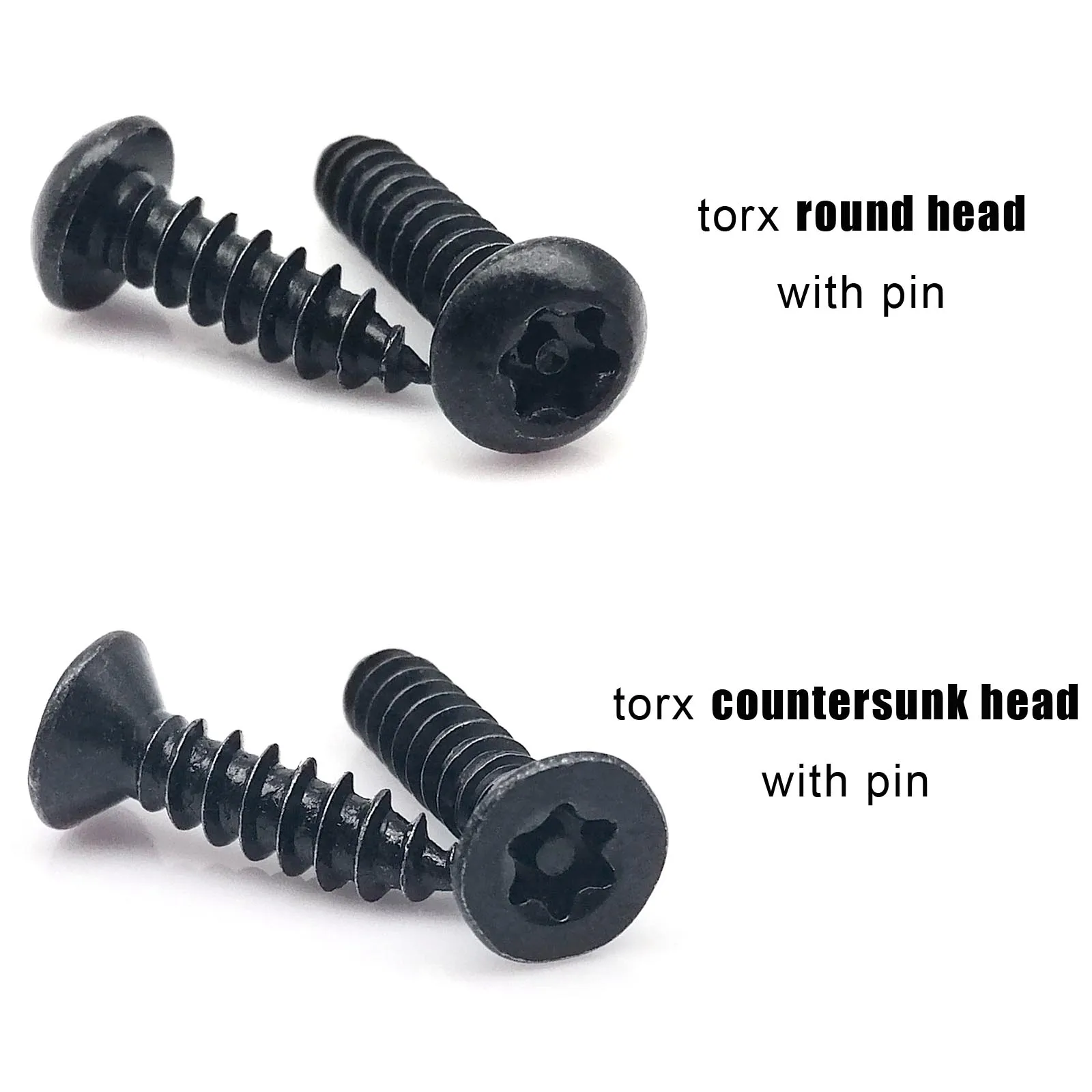 20pc M3 M4 Black Steel Torx with Pin Column Flat Countersunk Round Pan Button Head Tamper Proof Security Self Tapping Wood Screw 
20pc M3 M4 Black Steel Torx with Pin Column Flat Countersunk Round Pan Button Head Tamper Proof Security Self Tapping Wood Screw