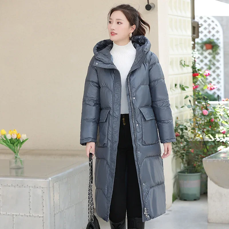 Autumn Winter New Glossy Women Hooded Parkas Casual Simple Solid Hooded Long Sleeve Thicken Padded Female Outwear Cotton Coats
Autumn Winter New Glossy Women Hooded Parkas Casual Simple Solid Hooded Long Sleeve Thicken Padded Female Outwear Cotton Coats