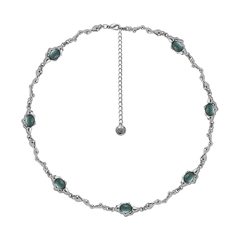 

Eetit Fashion Resin Glass Irregular Collarbone Chain Necklace for Women Vintage Charm Jewelry Gift бижутерия для женщин 2023