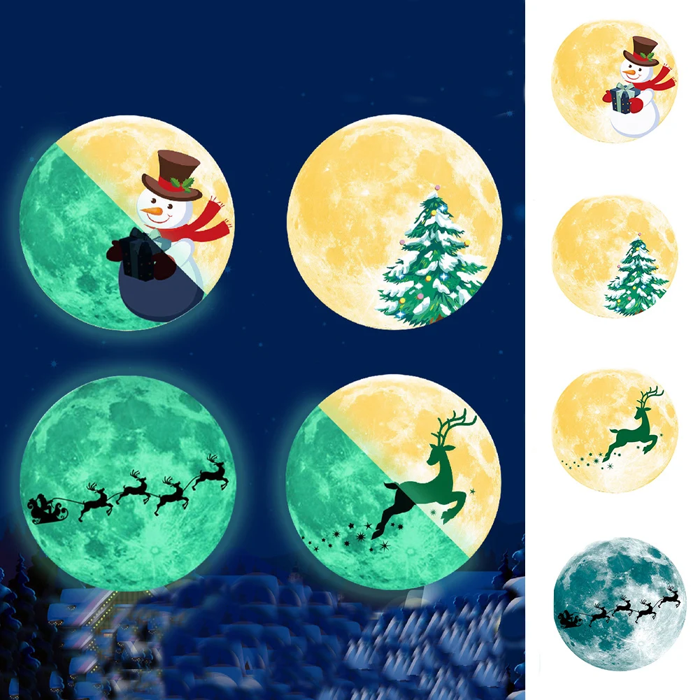 30cm Luminous Moon Wall Sticker DIY Home Decoration Waterproof Xmas Tree Deer Christmas Window Glow In The Dark Sticker 
30cm Luminous Moon Wall Sticker DIY Home Decoration Waterproof Xmas Tree Deer Christmas Window Glow In The Dark Sticker