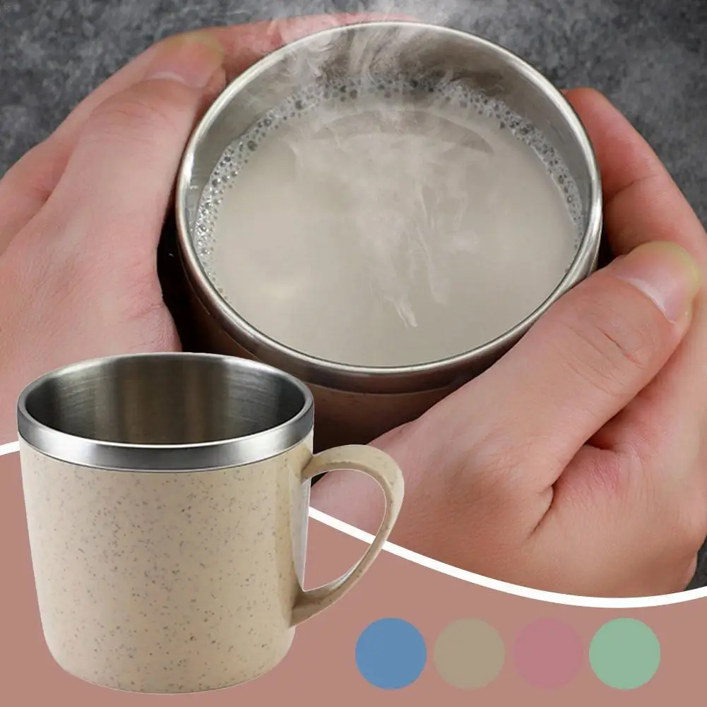 Stainless Steel Coffee Mug Double-Layer Shatterproof Anti-Scalding Milk Tea Cup For Children Wheat Element Drinkware With H R0N8
Stainless Steel Coffee Mug Double-Layer Shatterproof Anti-Scalding Milk Tea Cup For Children Wheat Element Drinkware With H R0N8