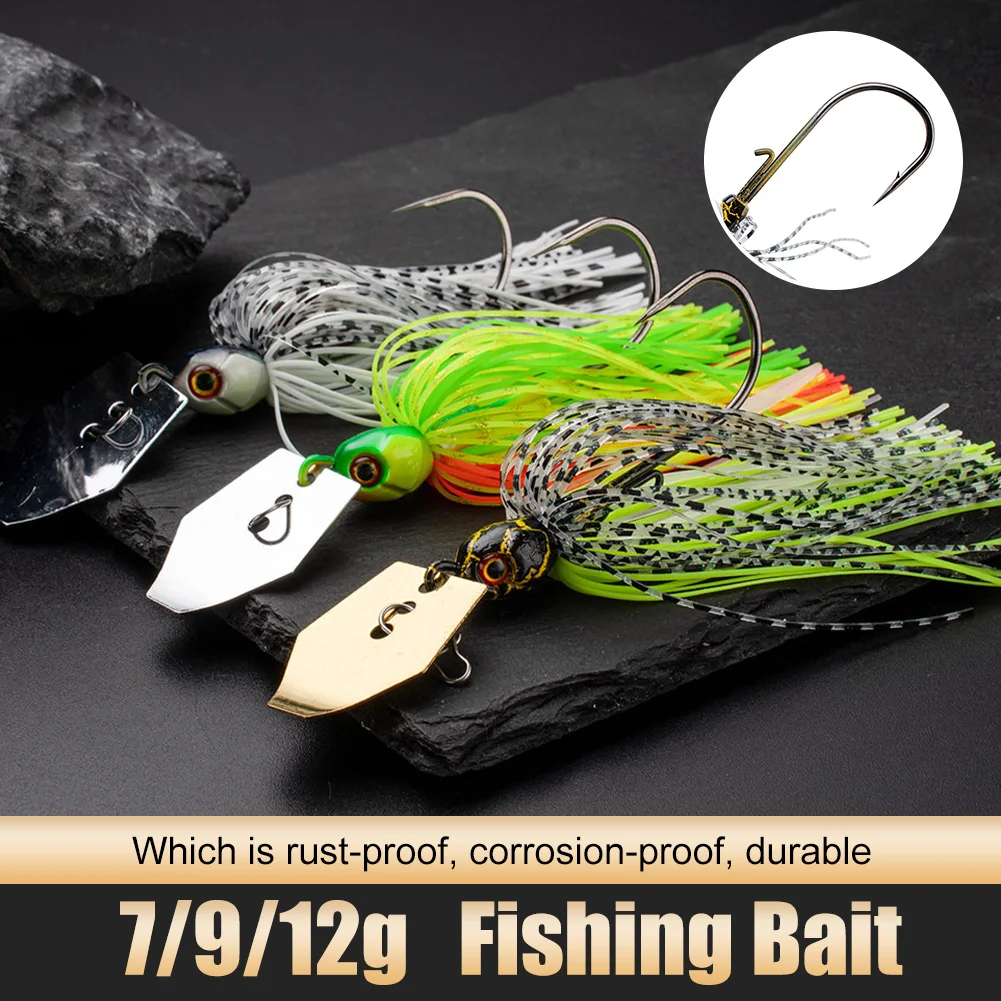 

7G/9G/12G Fishing Lure Chatter Bait Spinner Bait Blade Jig Dancer Buzzbait Wobbler Chatterbait For Bass Pike Walleye Fish Tackle