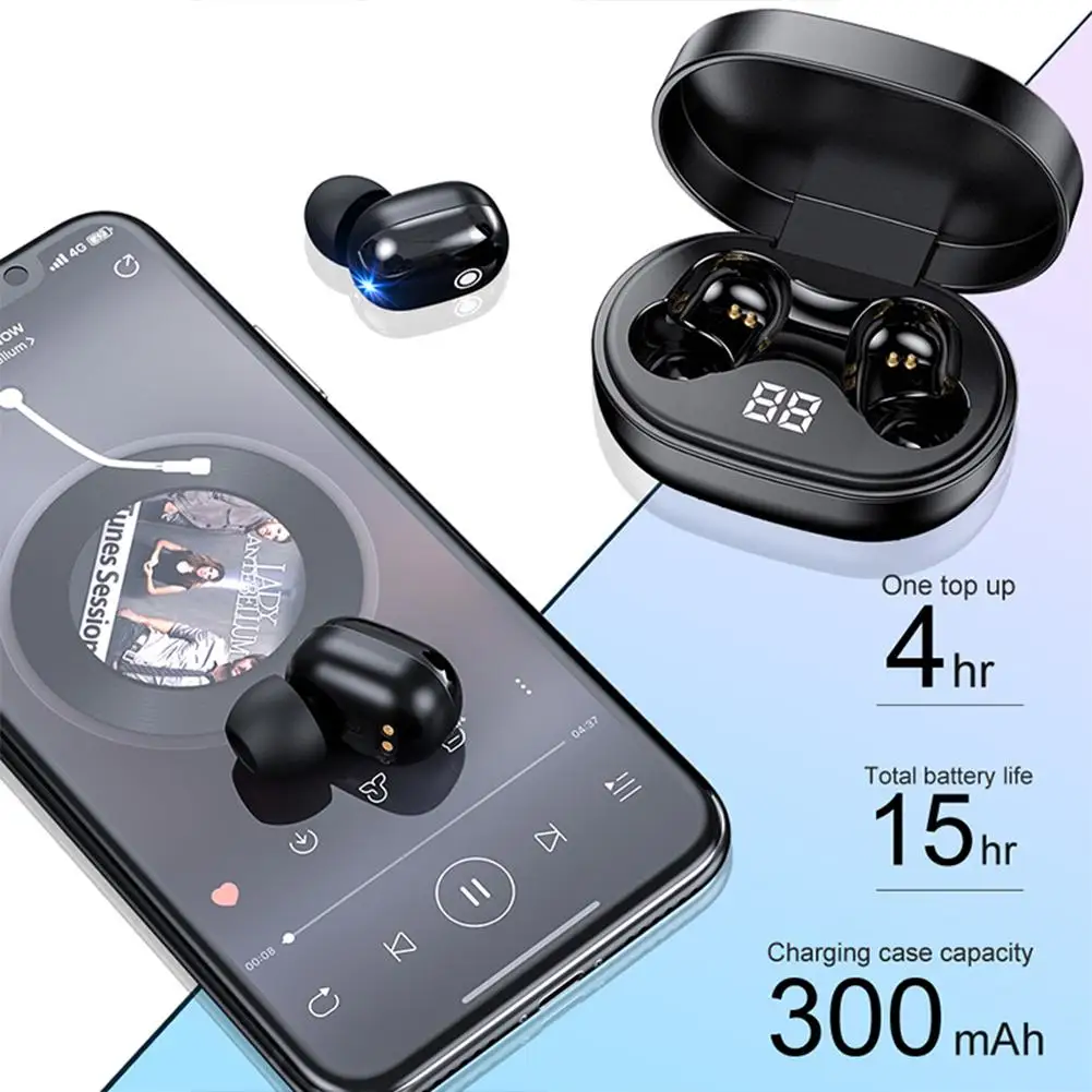 Tws-наушники с сенсорным управлением, совместимые с Bluetooth 5,0 и цифровым дисплеем
Tws-наушники с сенсорным управлением, совместимые с Bluetooth 5,0 и цифровым дисплеем