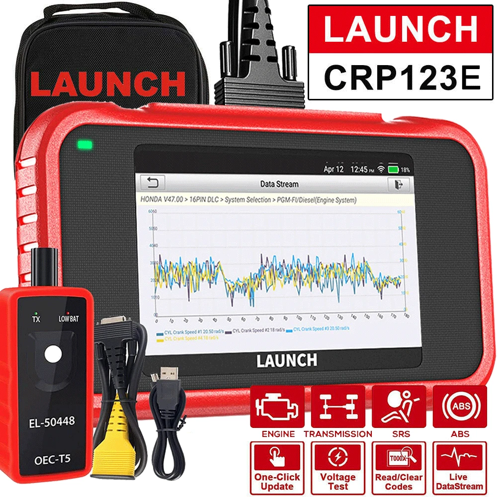 LAUNCH X431 CRP123E Car OBD2 Diagnostic Scanner ABS SRS Engine Check Code Reader
LAUNCH X431 CRP123E Car OBD2 Diagnostic Scanner ABS SRS Engine Check Code Reader