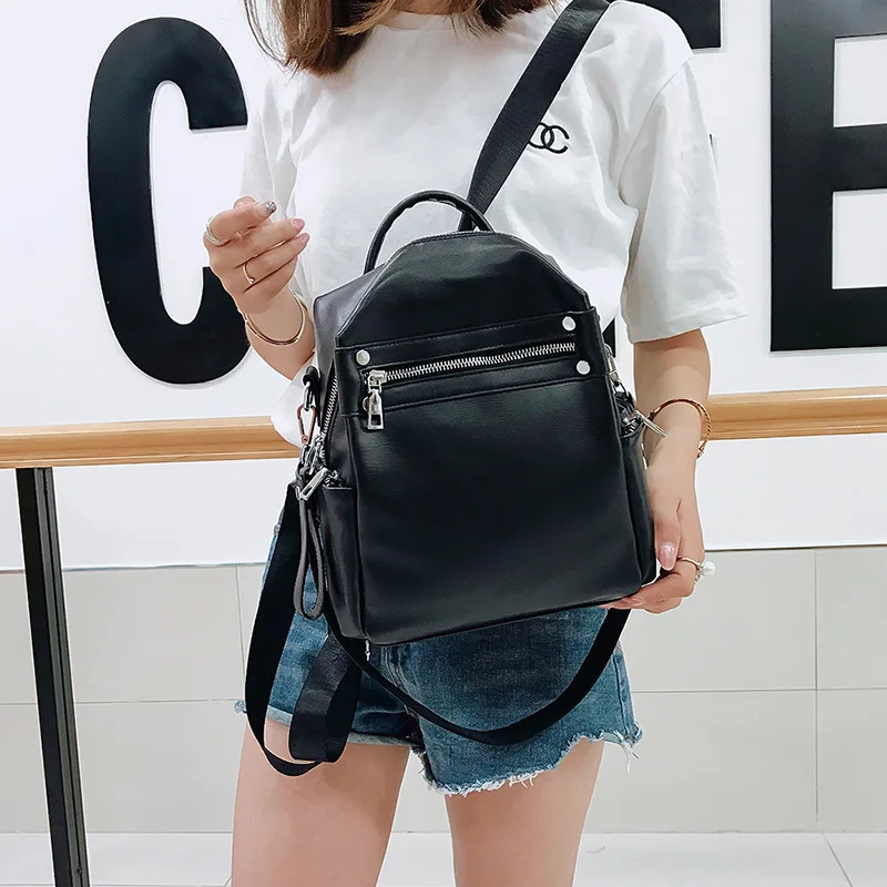 Women's Backpack Korean Version New Trendy Women's Bags Fashion All-match Soft Leather Personality Schoolbag Casual Shoulder Bag
Women's Backpack Korean Version New Trendy Women's Bags Fashion All-match Soft Leather Personality Schoolbag Casual Shoulder Bag