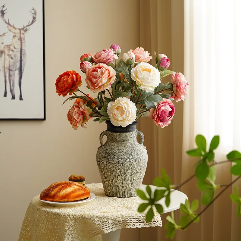 Роскошные европейские ретро Пионовые ветки, шелковые искусственные цветы, свадебное Рождественское украшение, искусственные цветы 
Роскошные европейские ретро Пионовые ветки, шелковые искусственные цветы, свадебное Рождественское украшение, искусственные цветы