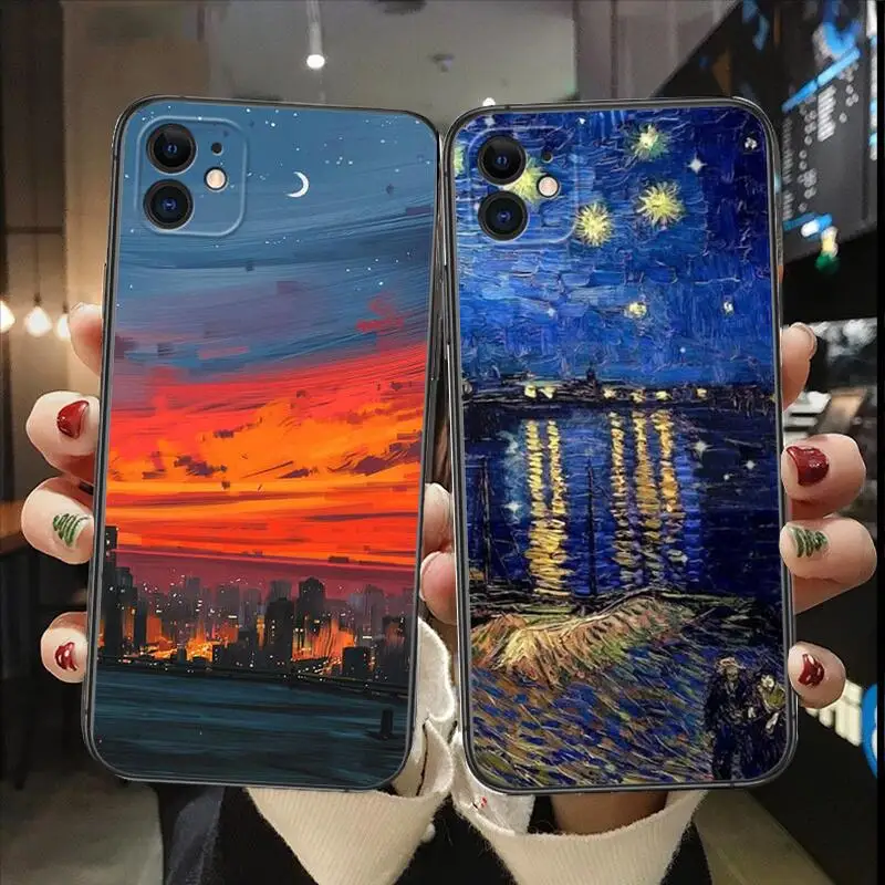 Oil Painting Art Black TPU Phone Case for IPhone 13 12 11 14 Pro Max Mini XR X XS Max 8Plus 7plus 6 6S Soft Shell Phone Cover
Oil Painting Art Black TPU Phone Case for IPhone 13 12 11 14 Pro Max Mini XR X XS Max 8Plus 7plus 6 6S Soft Shell Phone Cover