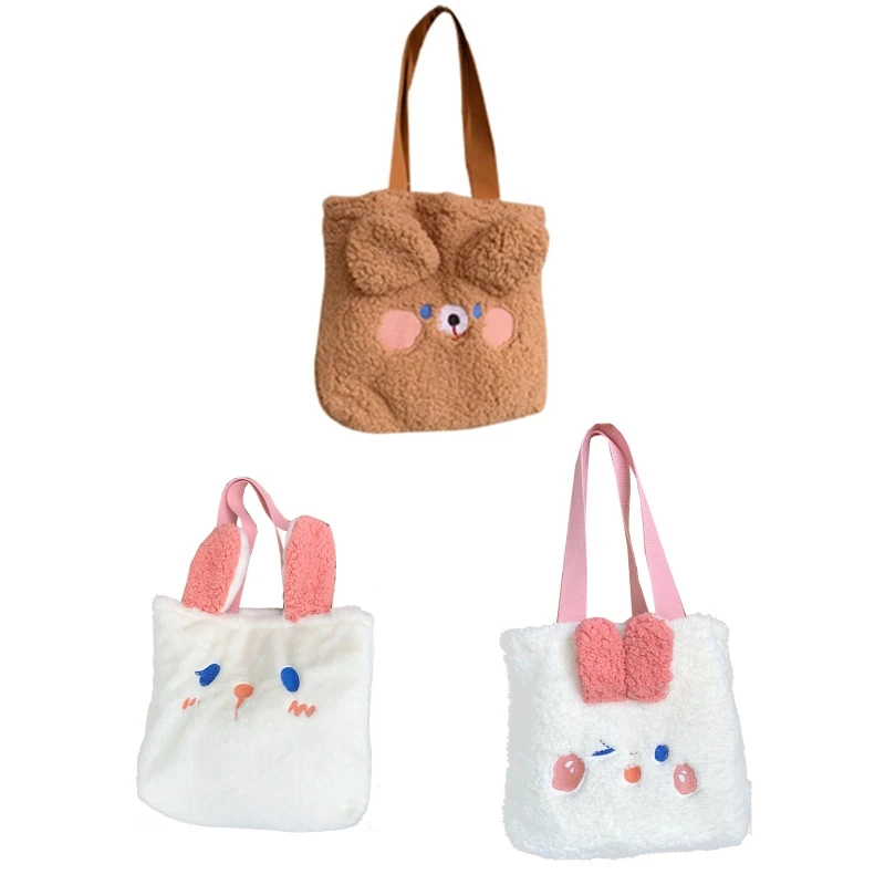 Fashion Women Rabbit Handbag Plush Shoulder Bag Fluffy Large Capacity Tote Bags Cartoon Bear Furry Shopping Bags 
Fashion Women Rabbit Handbag Plush Shoulder Bag Fluffy Large Capacity Tote Bags Cartoon Bear Furry Shopping Bags