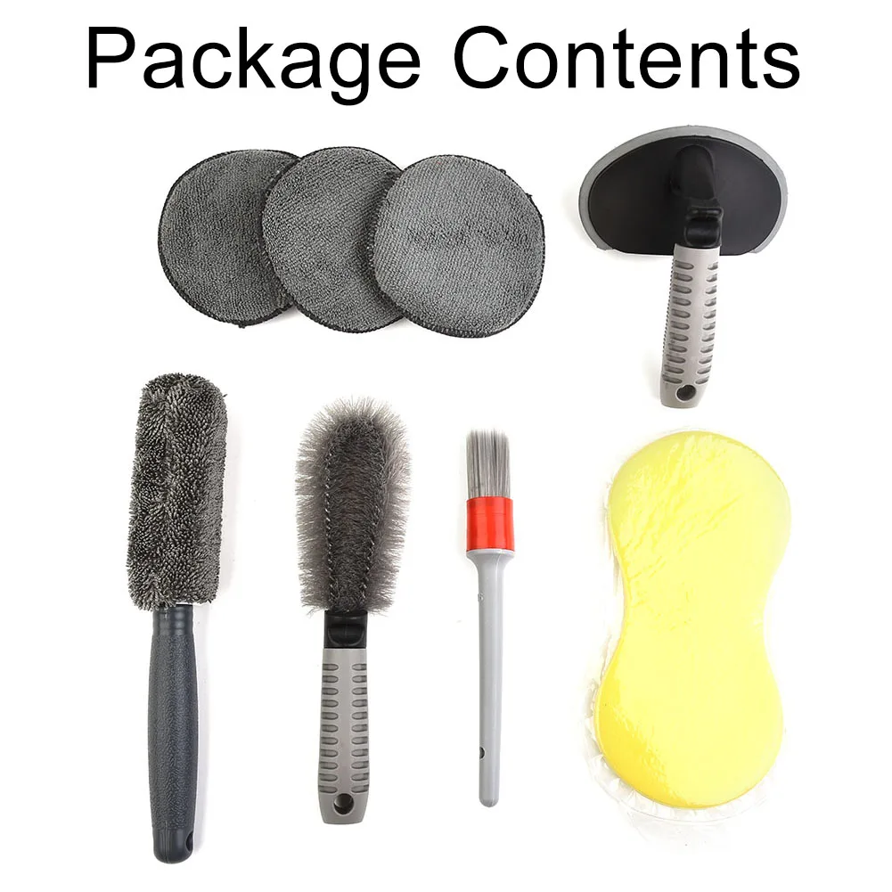 Set Car Cleaning Detail Brush Double-sided Square Scarf 12 Pcs Car Wash Gloves Car Wash Sponge Gray Tire Brush
Set Car Cleaning Detail Brush Double-sided Square Scarf 12 Pcs Car Wash Gloves Car Wash Sponge Gray Tire Brush